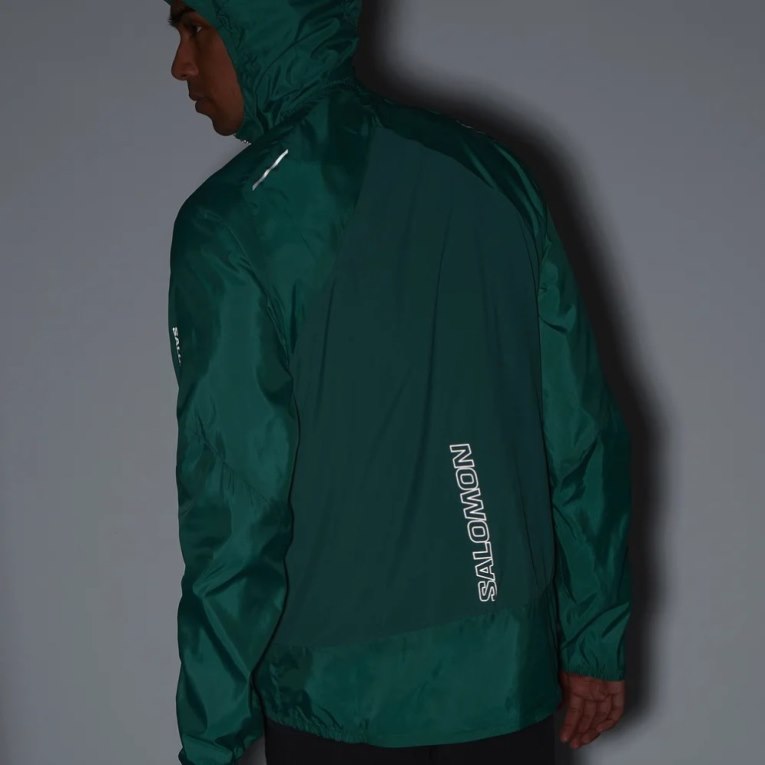 Green Salomon Bonatti Cross Men's Windbreaker | IE OZ6248